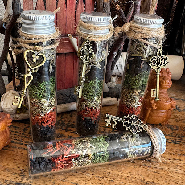 Heksen Spell Flesje loslaten transformeren nr3 edelstenenmineralenwinkel.nl spell jar witch bottle