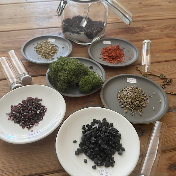 Heksen Spell Flesje loslaten transformeren nr3 edelstenenmineralenwinkel.nl spell jar witch bottle