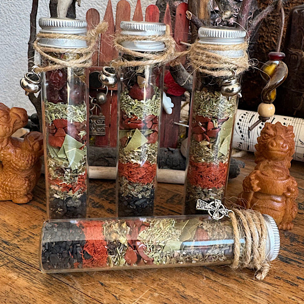 Heksen Spell Flesje manifestatie nr4 edelstenenmineralenwinkel.nl spell jar witch bottle