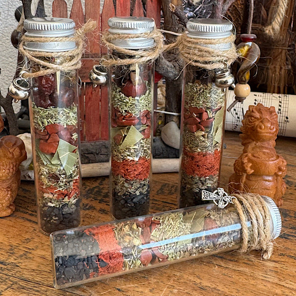 Heksen Spell Flesje manifestatie nr4 edelstenenmineralenwinkel.nl spell jar witch bottle