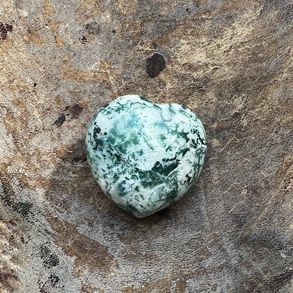 agaat boom hart klein gepolijst wit en groen