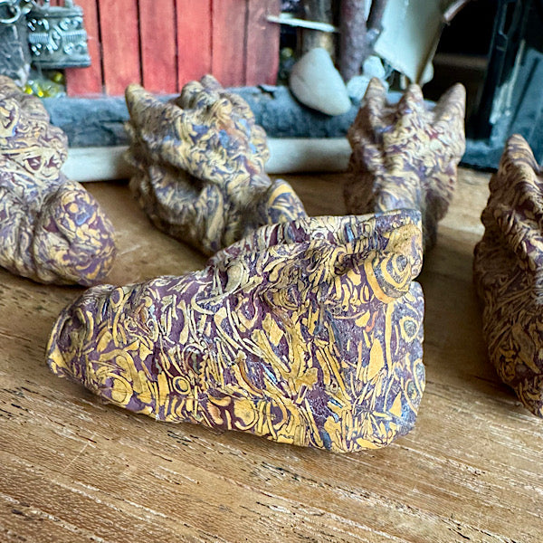 Jaspis Slangen draken schedel dragon skull Klein