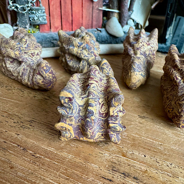 Jaspis Slangen draken schedel dragon skull Klein