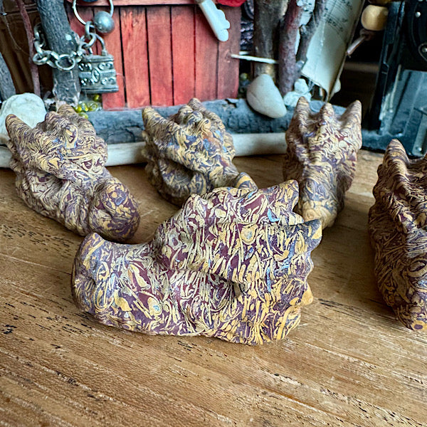 Jaspis Slangen draken schedel dragon skull Klein