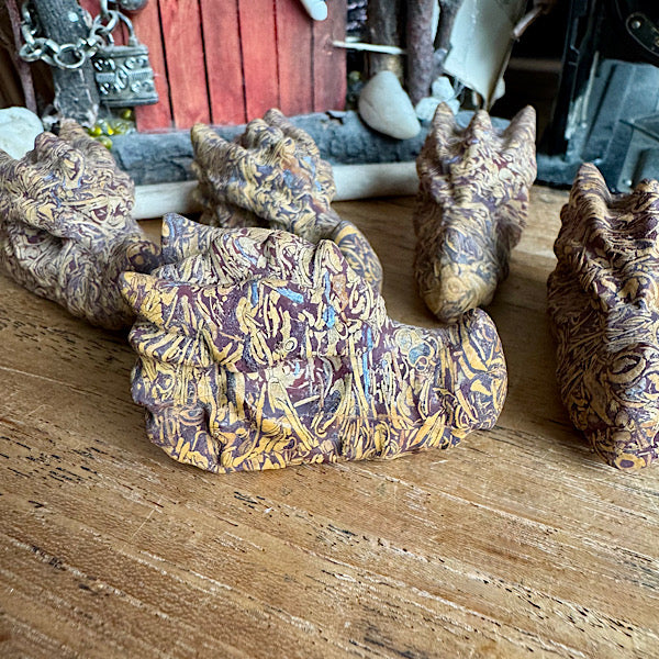 Jaspis Slangen draken schedel dragon skull Klein