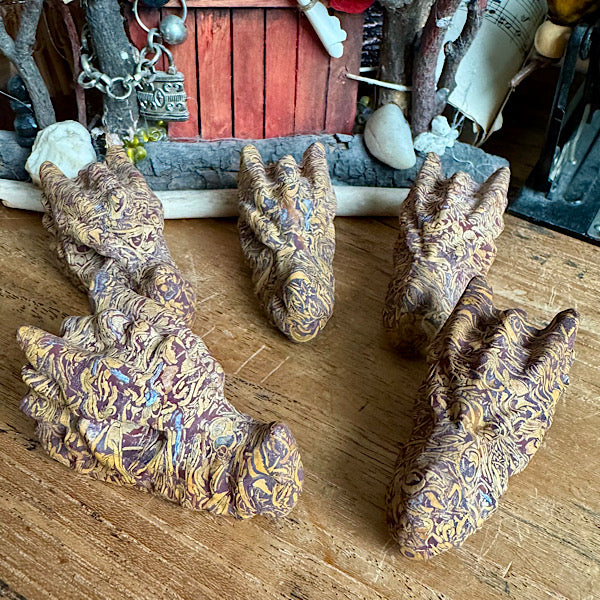 Jaspis Slangen draken schedel dragon skull Klein