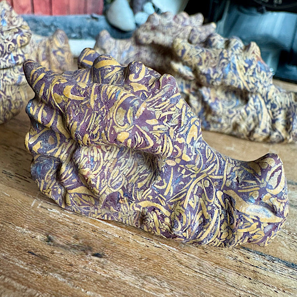 Jaspis Slangen draken schedel dragon skull Klein