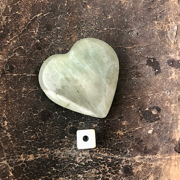 Hart Maansteen Groen Klein
