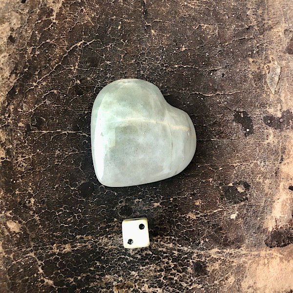 Hart Maansteen Groen Klein