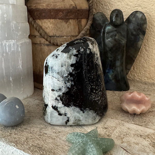 Maansteen RegenBoog Sculptuur gepolijst A