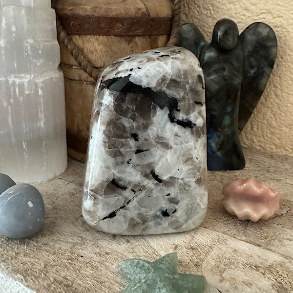 Maansteen RegenBoog Sculptuur gepolijst B