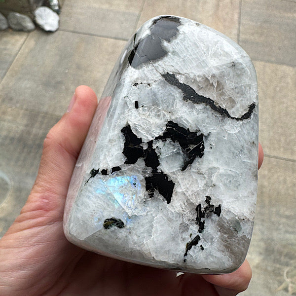 Maansteen RegenBoog Sculptuur gepolijst C