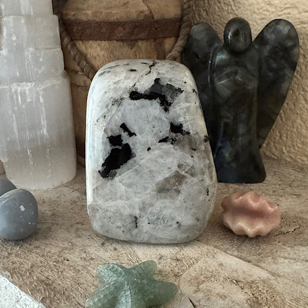 Maansteen RegenBoog Sculptuur gepolijst C