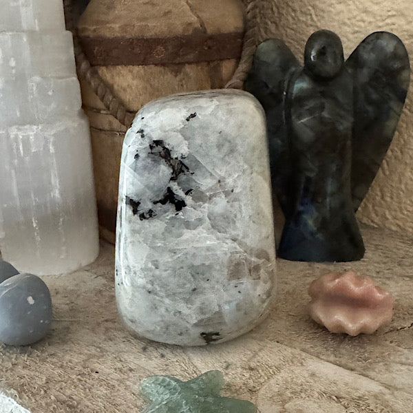 Maansteen RegenBoog Sculptuur gepolijst C