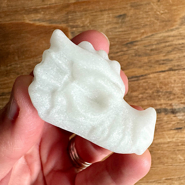 Marmer Wit Klein draken schedel dragon skull