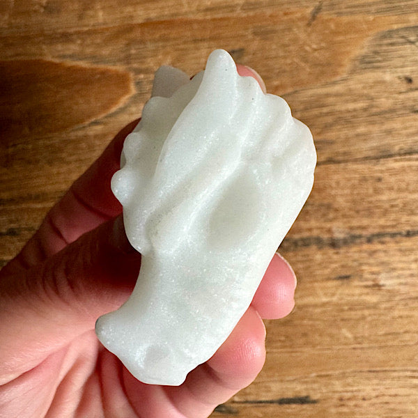 Marmer Wit Klein draken schedel dragon skull