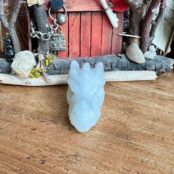 Marmer Wit Klein draken schedel dragon skull