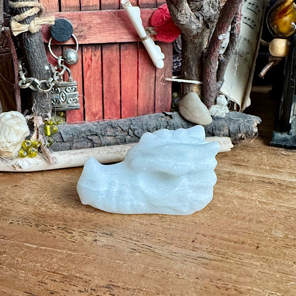 Marmer Wit Klein draken schedel dragon skull