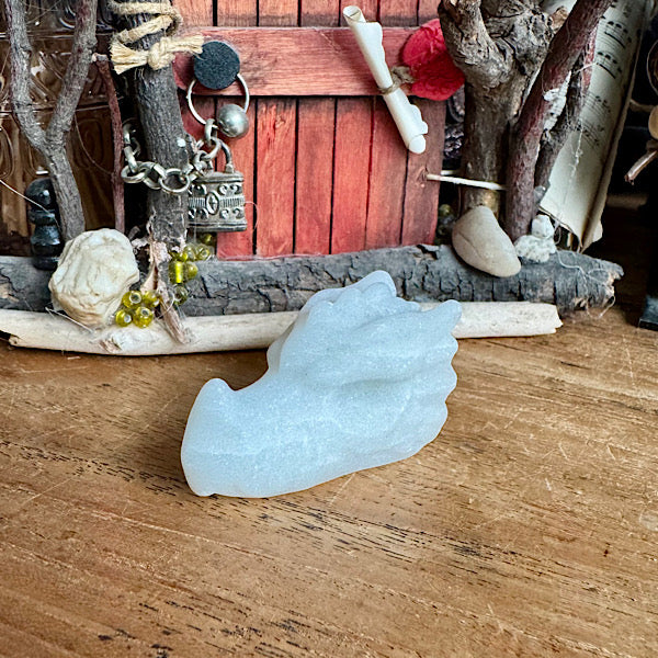 Marmer Wit Klein draken schedel dragon skull