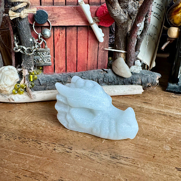 Marmer Wit Klein draken schedel dragon skull