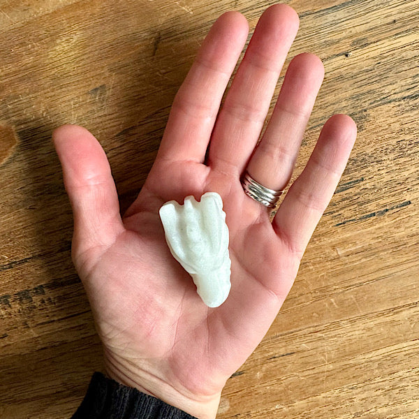 Marmer Wit Klein draken schedel dragon skull