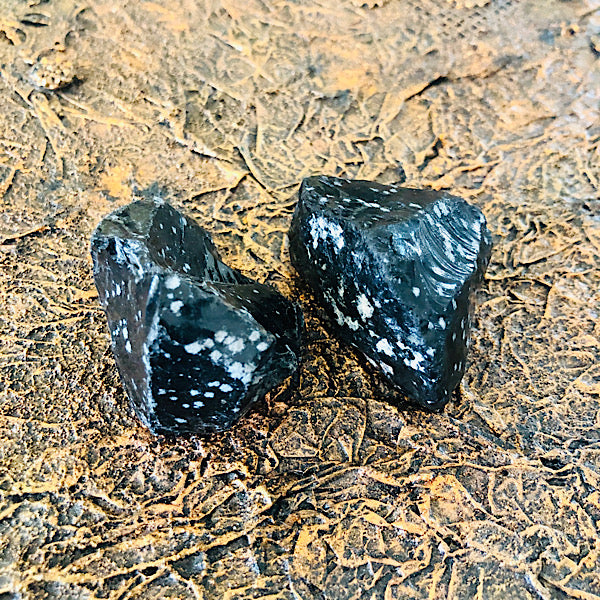 Obsidiaan Zwart Sneeuwvlok brokjes ruw edelstenen mineralen winkel vulkaan glas