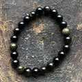 Obsidiaan goud Kralen armband sieraad edelstenenmineralenwinkel.nl