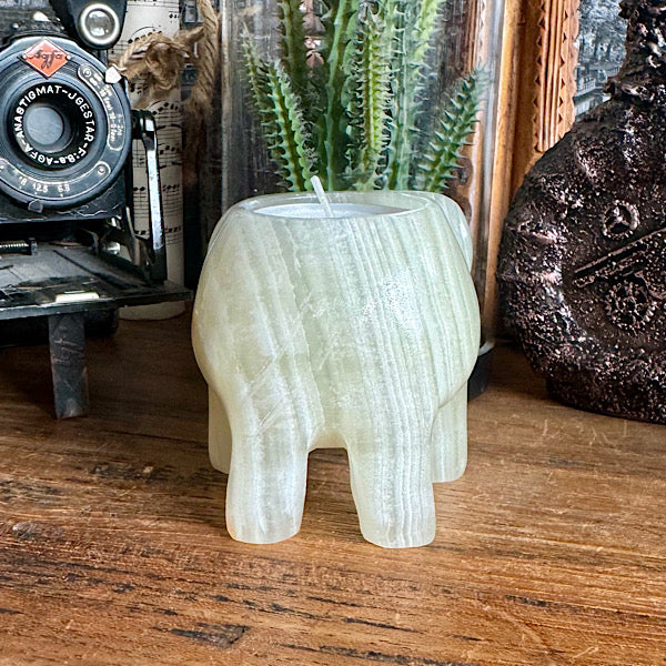 Onyx Aragoniet Olifant Theelichtje Marmer Calciet EdelstenenMineralenWinkel Nieuwegein