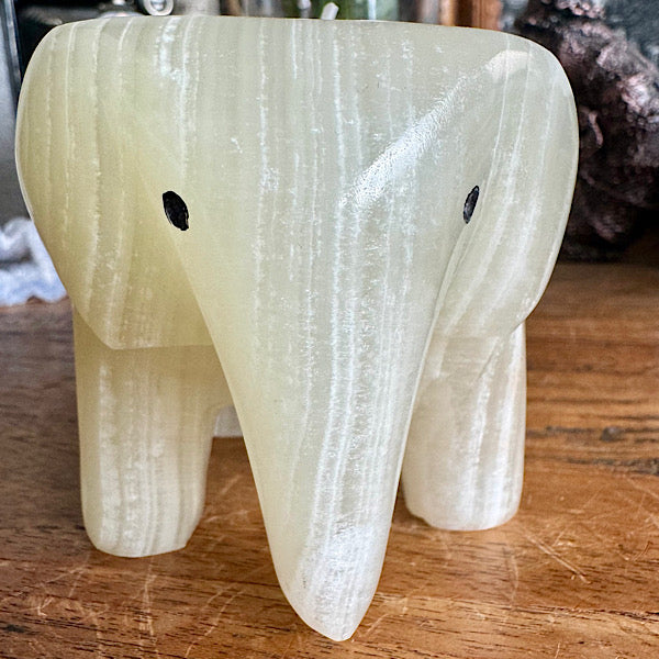 Onyx Aragoniet Olifant Theelichtje Marmer Calciet EdelstenenMineralenWinkel Nieuwegein