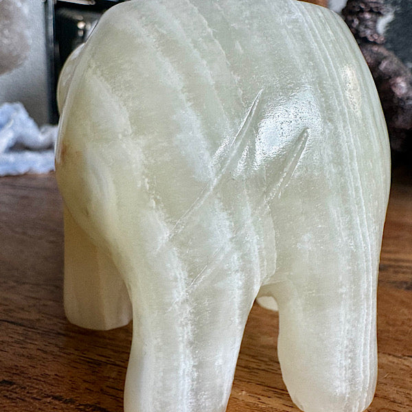 Onyx Aragoniet Olifant Theelichtje Marmer Calciet EdelstenenMineralenWinkel Nieuwegein