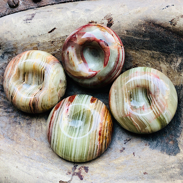 Bol voetje Onyx Marmer of Aragoniet Calciet