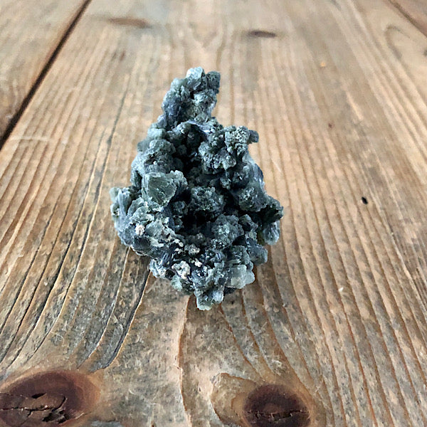 Prehniet Ruw Donker Groen de schatkamer gekristaliseerd mineralen kristallen uniek