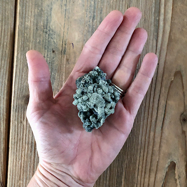 Prehniet Ruw Donker Groen de schatkamer gekristaliseerd mineralen kristallen uniek