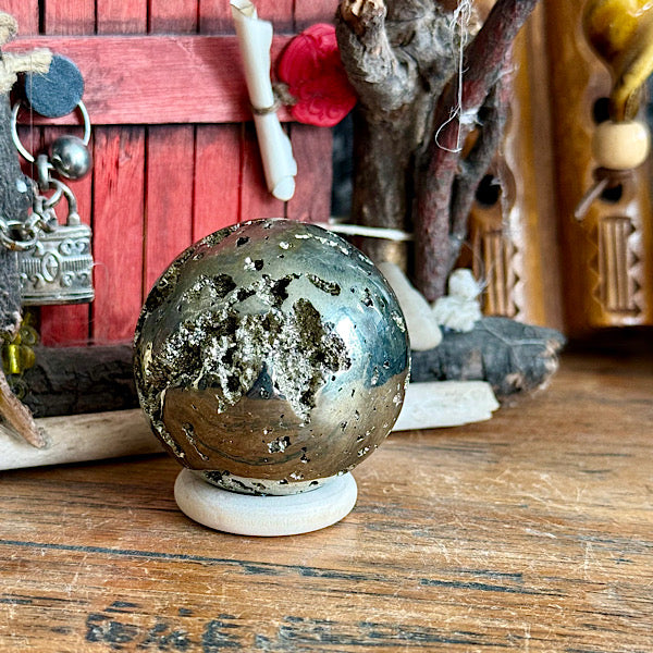 Pyriet ruw bol peru edelstenenmineralenwinekel