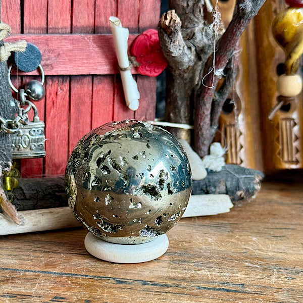 Pyriet ruw bol peru edelstenenmineralenwinekel