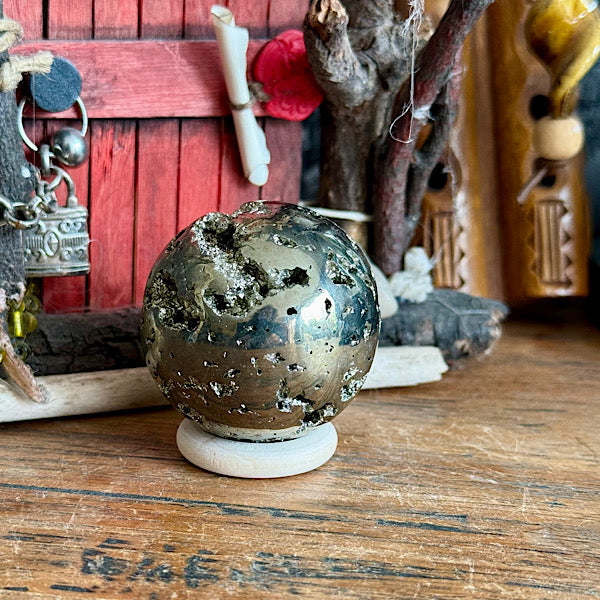 Pyriet ruw bol peru edelstenenmineralenwinekel