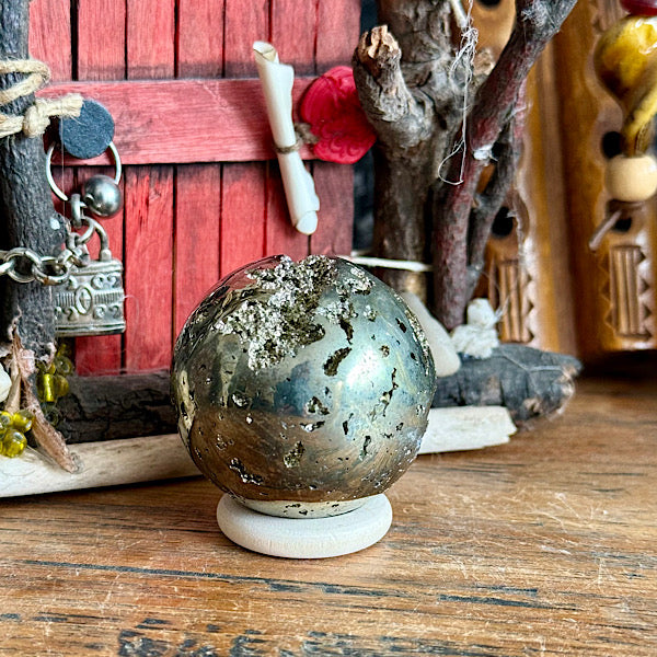 Pyriet ruw bol peru edelstenenmineralenwinekel