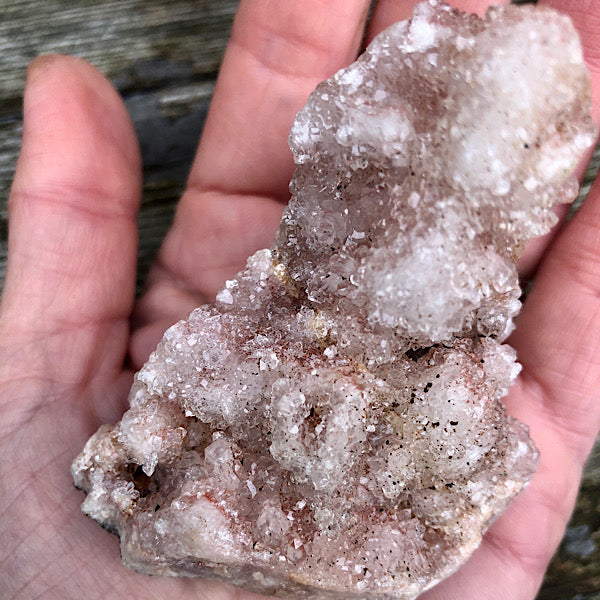 Roze Amethist Brazilië stukje nr4 ruw kwarts hematiet mineralen