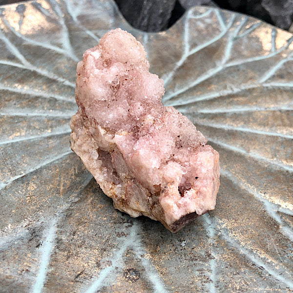 Roze Amethist Brazilië stukje nr4 ruw kwarts hematiet mineralen