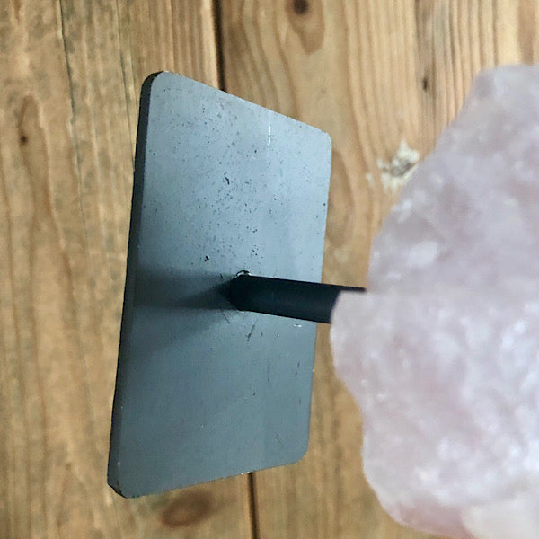 RozeKwarts rozenkwarts Ruw Stuk Met Punt op Standaard Nr1 mineralen kunst