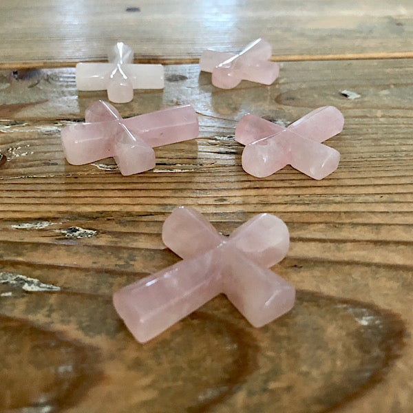 rozekwarts rozenkwarts ankh anch gepolijst teken mineralen Egypte