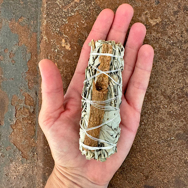 Salie Wit met kaneel Smudge wierook edelstenen mineralen winkel