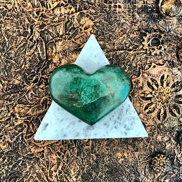 Seleniet Satijnspaat oplaad driehoek engelen mineralen