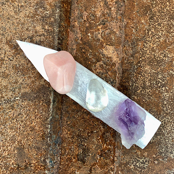 Seleniet Satijnspaat oplaatPunt nr2 engel mineralen