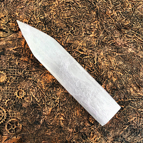 Seleniet Satijnspaat oplaatPunt nr2 engel mineralen