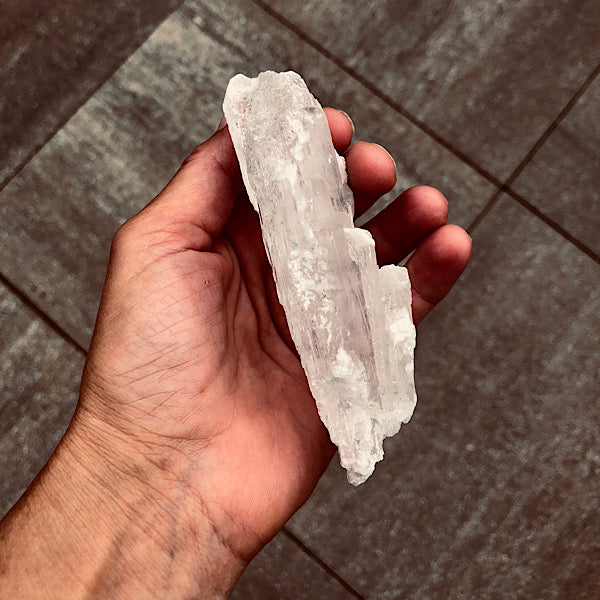 Seleniet helder Fishtail plak Nr1 mineralen kristallen