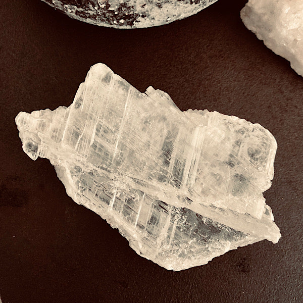 Seleniet helder Fishtail plak Nr1 mineralen kristallen