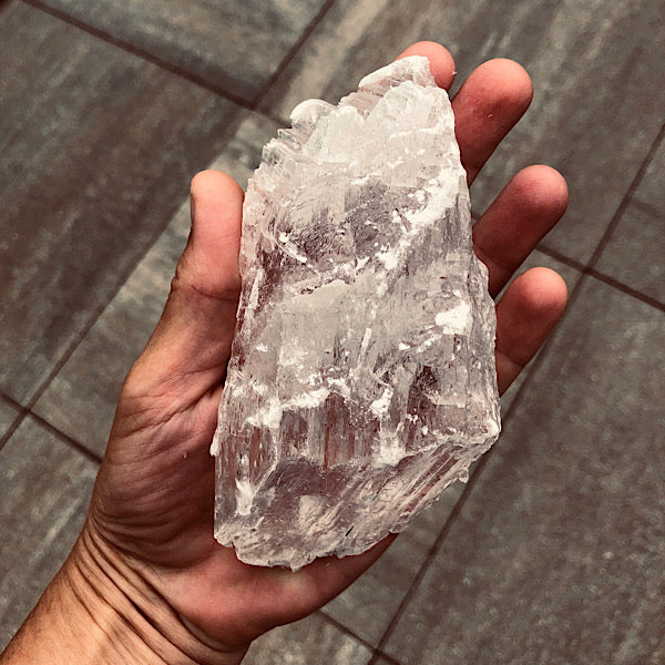 Seleniet helder Fishtail plak Nr2 mineralen kristallen