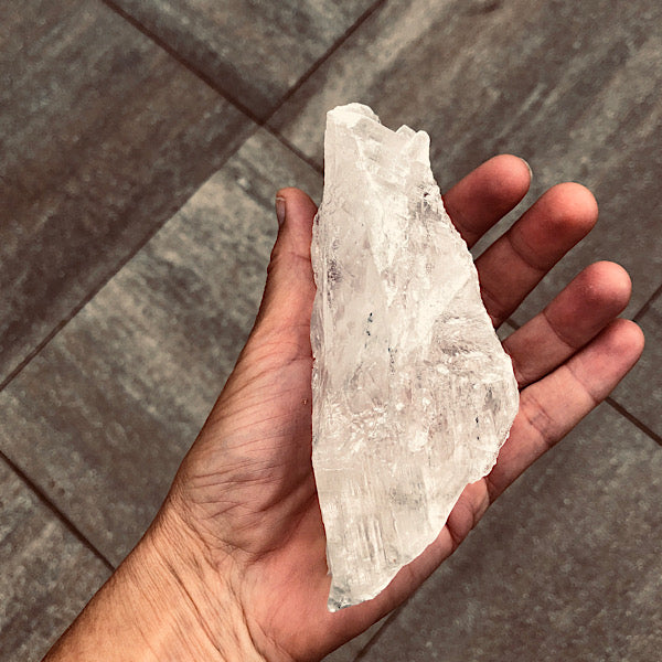 Seleniet helder Fishtail plak Nr2 mineralen kristallen