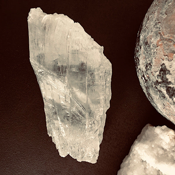 Seleniet helder Fishtail plak Nr2 mineralen kristallen